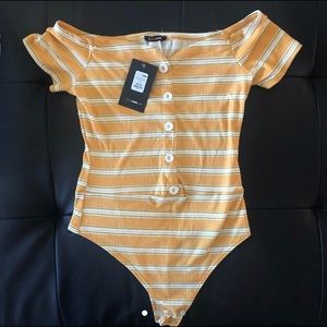 Fashion Nova off the shoulder body suit!